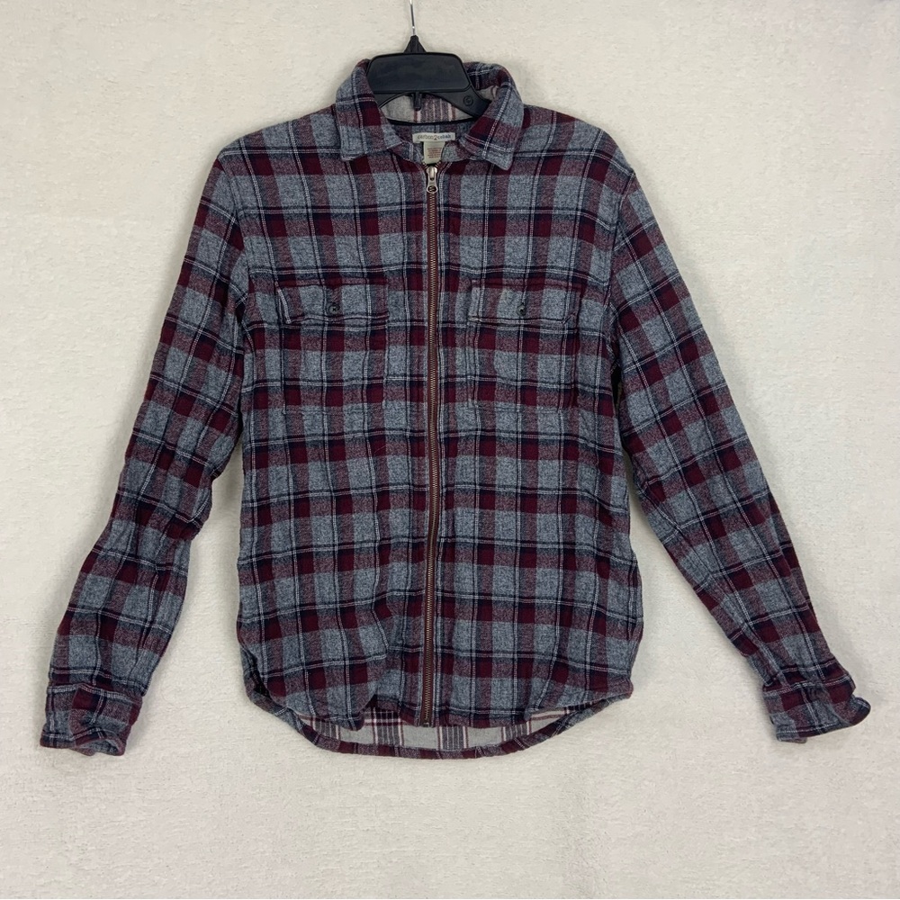 Carbon 2 Cobalt Men’s Full Zip Jacket Plaid Flannel 90’s Workwear Size Small